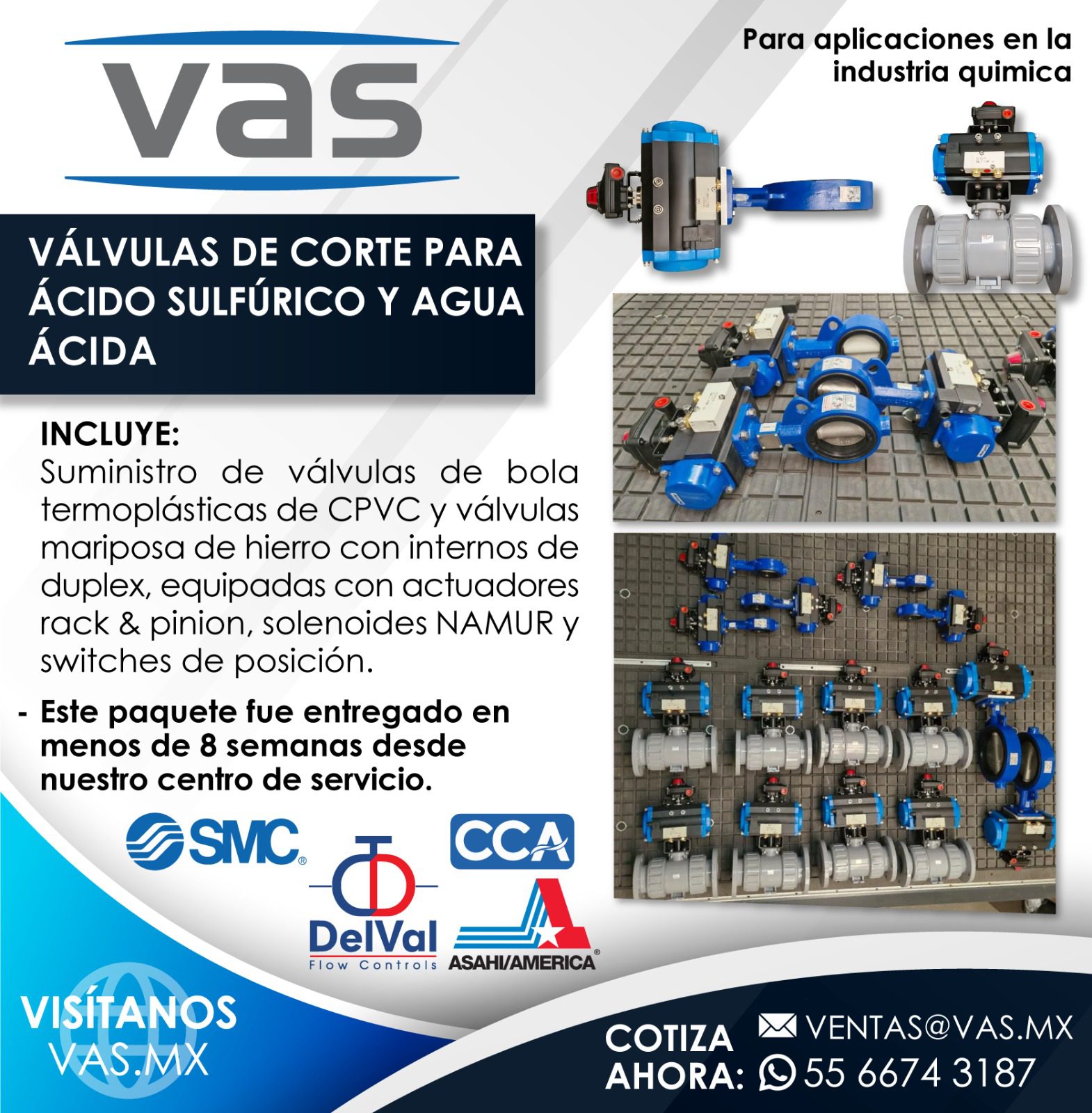 Válvulas de corte para ácido sulfúrico en la industria química