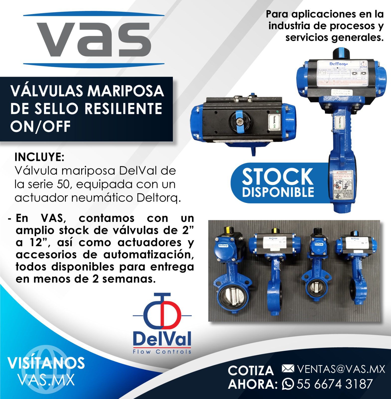 Válvulas automáticas para la industria farmacéutica