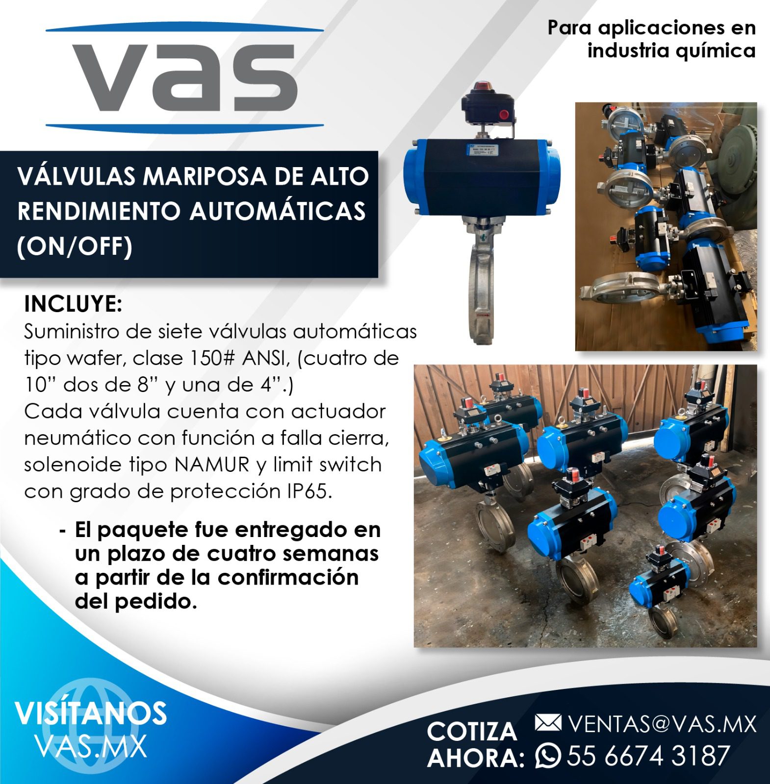 Válvulas de alta presión para la industria química