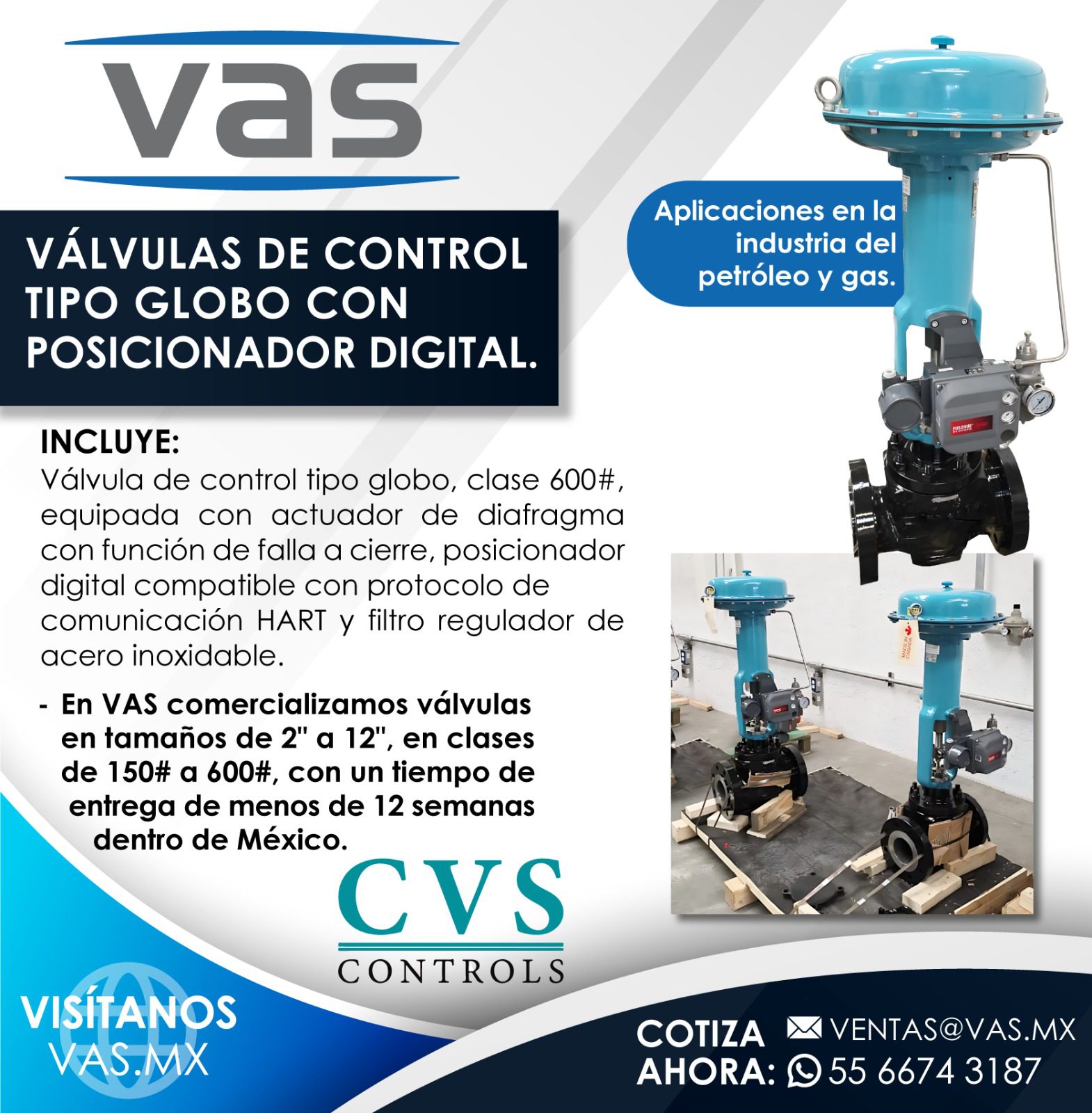 Válvulas de control para terminales de almacenamiento de hidrocarburos