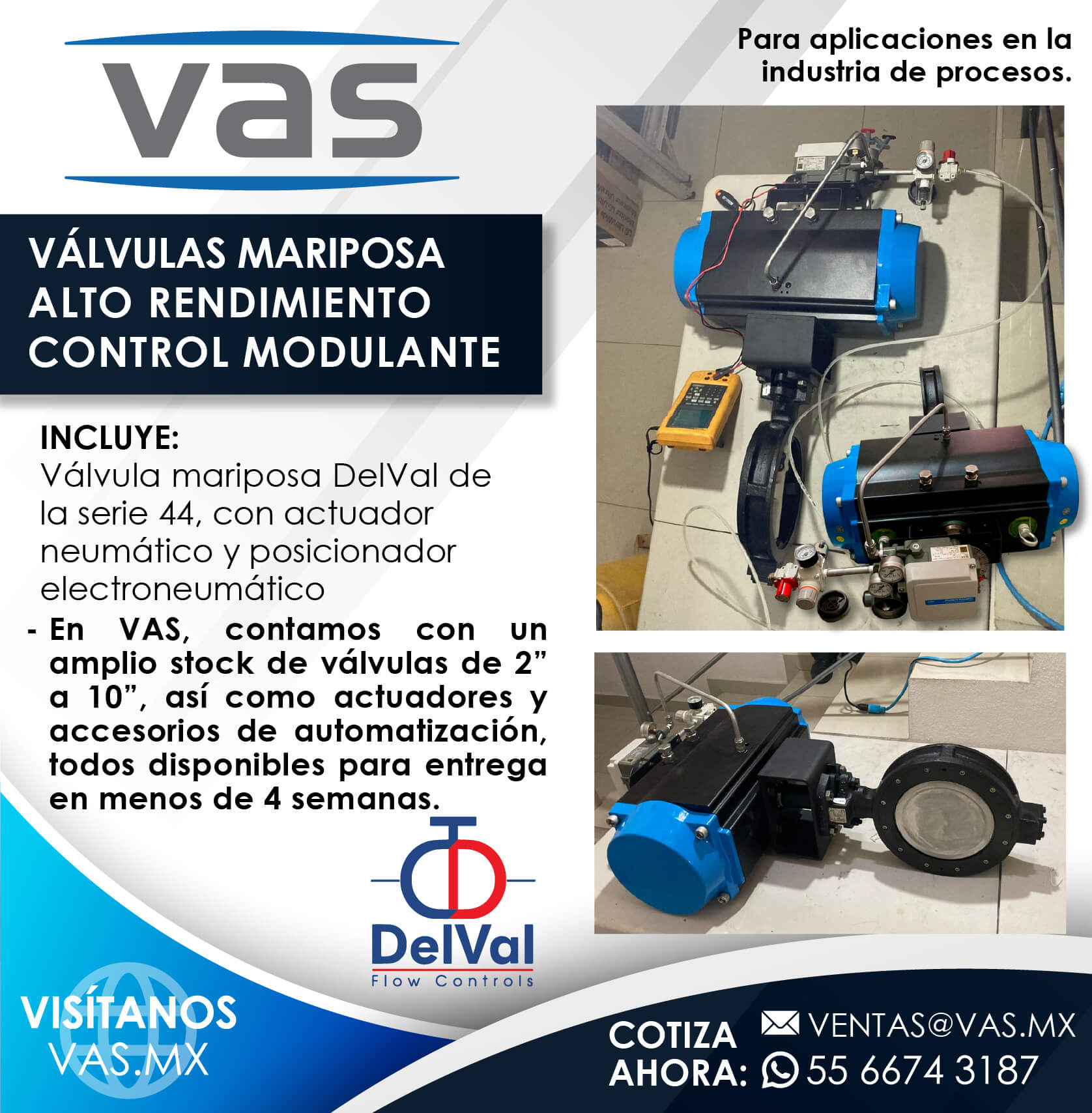 Válvulas mariposa motorizadas para plantas de tratamiento de agua